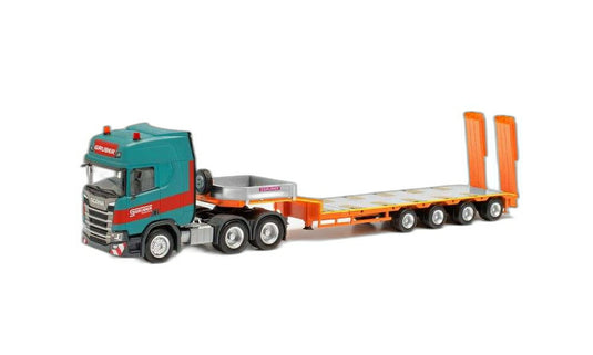 Gruber Scania CR20HD 6x4 セミ ローローダー/ Herpa 1/87  模型 ミニカー