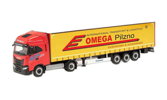 Omega Pilzno Iveco S Way LNG カーテンサイド/ Herpa 1/87  模型 ミニカー