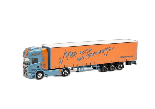 MB Cargo Scania R 13 Topline カーテン/ Herpa 1/87  模型 ミニカー