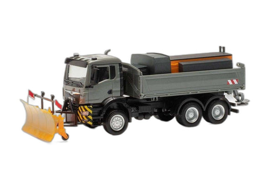 MAN TGS NN 冬季サービス車両 グレー/ Herpa 1/87  模型 ミニカー