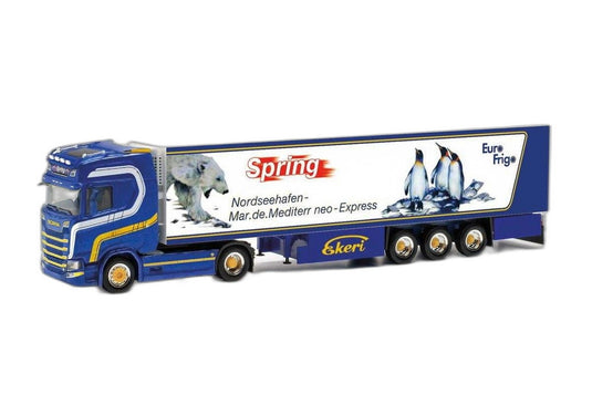 Spring Scania CS20HD 冷蔵セミトレーラー/ Herpa 1/87  模型 ミニカー