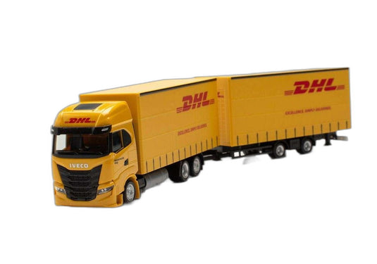 DHL Iveco S Way LNG ボリューム トレーラー 315890/ Herpa 1/87  模型 ミニカー