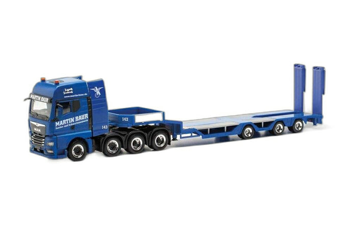 Martin Baur MAN TGX GX 低床式トレーラー 316156/ Herpa 1/87  模型 ミニカー