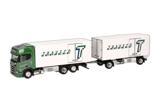 Traveco Scania CR20HD 冷蔵セミトレーラー/ Herpa 1/87  模型 ミニカー