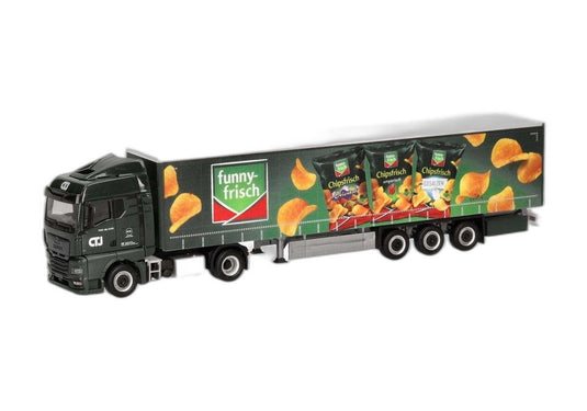 CTJ/Funny Frisch MAN TGX GM カーテンサイド/ Herpa 1/87  模型 ミニカー