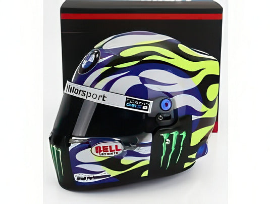 BELL HELMET バレンティーノ ロッシ BMW M4 GT3 WRT 2023 ブルー ホワイト イエロー ブラック/ MINI HELMET 1/2 ミニカー