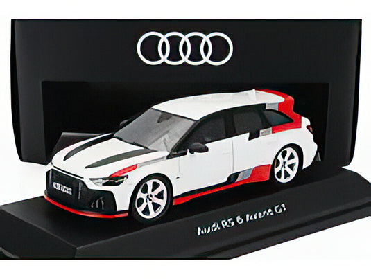 AUDI  A6 RS6 AVANT GT SW STATION WAGON 2023  WHITE RED GREY/Spark 1/43ミニカー