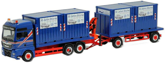 Blome SLH MAN TGX XXL 平台トレーラー/ Herpa 1/87  模型 ミニカー