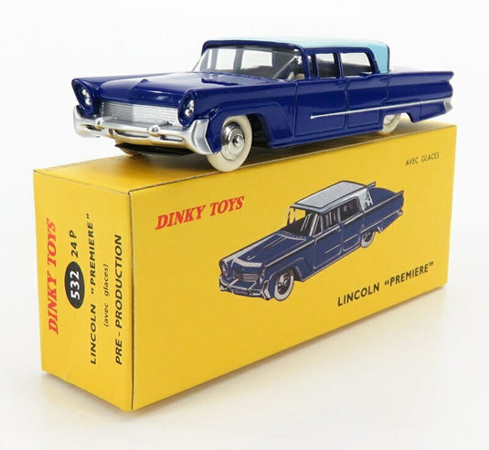 Lincolnリンカーン プレミア 1955 2トーンブルー DINKY-ATLAS-COLLECTION / EDICOLA 1/43 ミニカー