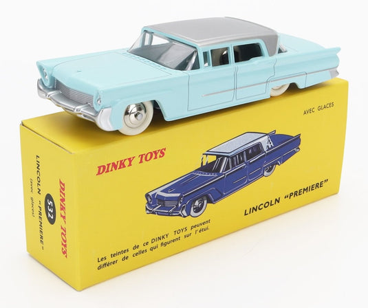 Lincolnリンカーン プレミア 1955 ライトブルーシルバー DINKY-ATLAS-COLLECTION / EDICOLA 1/43 ミニカー