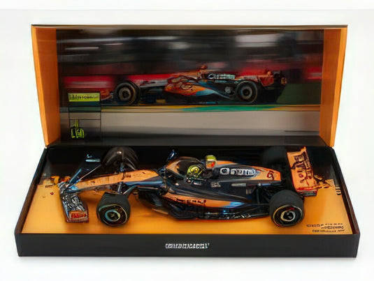 McLAREN  F1  MCL60 TEAM McLAREN N 4 6th AUSTRALIAN GP WITH PIT BOARD 2023 LANDO NORRIS  ORANGE BLACK/MINICHAMPS 1/18ミニカー