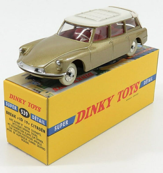 Citroenシトロエン ID19 ブレーク 1965 ゴールドメタリックアイボリー DINKY-ATLAS-COLLECTION / EDICOLA 1/43 ミニカー