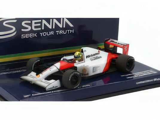 McLAREN  F1  MP4/6 HONDA N 1 WORLD CHAMPION DIRTY VERSION SEASON 1991 AYRTON SENNA  RED WHITE/MINICHAMPS 1/43ミニカー