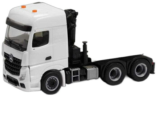 Mercedes Benz Arocs L 3 アクスル クレーン ホワイト/ Herpa 1/87  模型 ミニカー