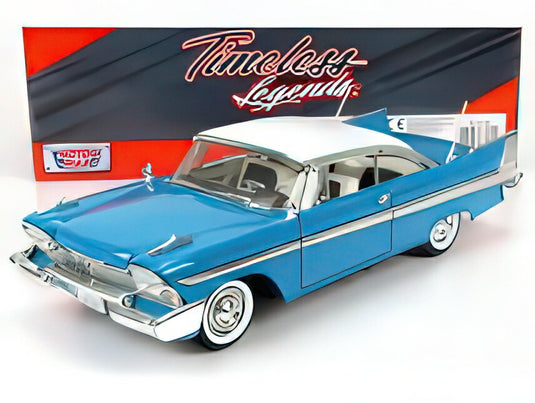 PLYMOUTH  FURY 1958  LIGHT BLUE WHITE/Motor Max 1/18ミニカー
