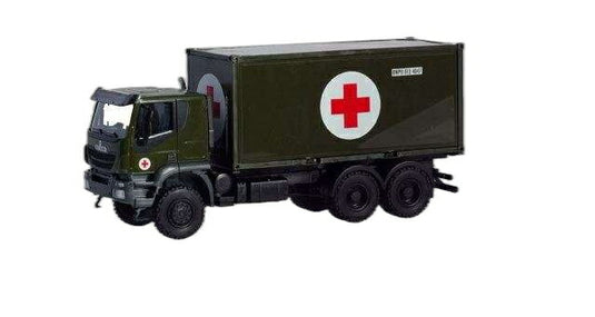 ドイツ連邦 Iveco Trakker 6x6 ロールオフ/ Herpa 1/87  模型 ミニカー