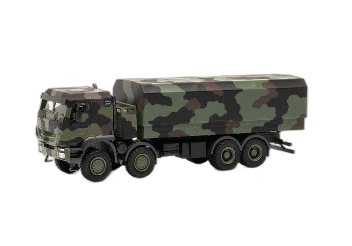 Iveco Trakker 8x8 フラットベッド トラック フレクターン/ Herpa 1/87  模型 ミニカー