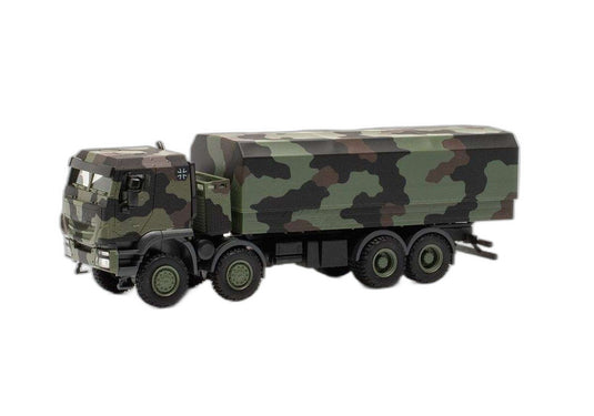 Iveco Trakker 8x8 フラットベッド トラック フレクターン/ Herpa 1/87  模型 ミニカー
