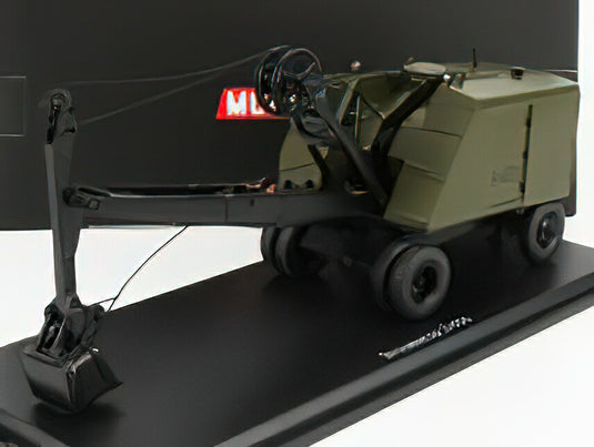 BAGGER - E-656 ESCAVATORE GOMMATO - TRACTOR EXCAVATOR - MILITARY GREENSTART SCALE MODELS 1/43ミニカー