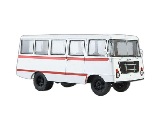 ModelPro Uralec 70S ミニバス ホワイト 83MP0135/ Herpa 1/43  模型 ミニカー