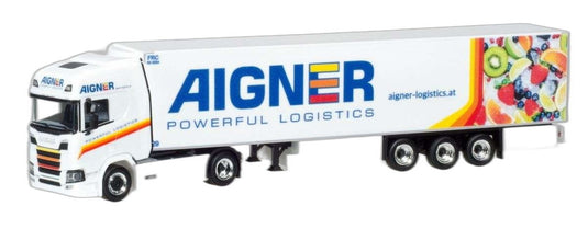 Aigner Scania CR20HD 冷蔵トレーラー 933063/ Herpa 1/87  模型 ミニカー