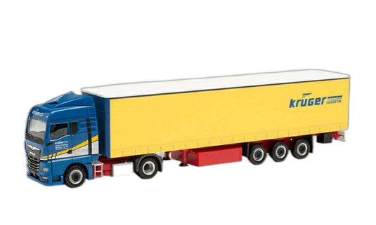 Kruger Logistik MAN TGX GM カーテン/ Herpa 1/87  模型 ミニカー