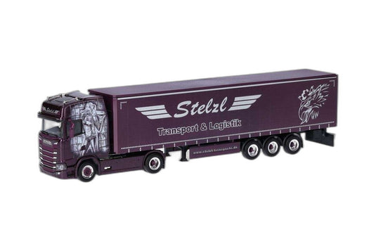 Stelzl Joker Harley Qiunn Scania CS20HD/ Herpa 1/87  模型 ミニカー