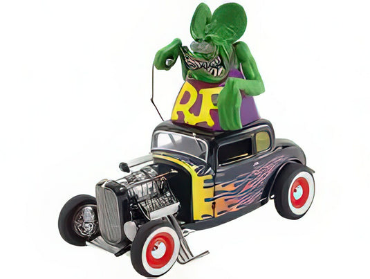 【予約】2025年発売予定FORD USA  BLOWN 5 WINDOW HOT ROD WITH RAT FINK FIGURE 1932  BLACK/ACME 1/18ミニカー