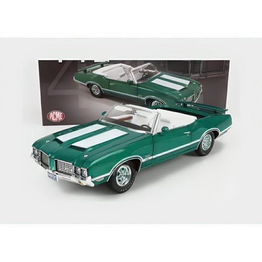 Oldsmobile 442 W 30 カブリオレ 1972 グリーン Met A1805625/ ACME 1/18 ミニカー