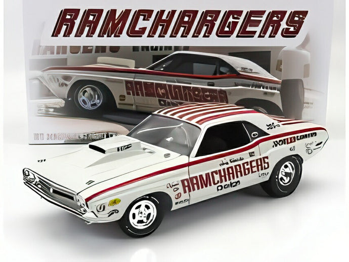 ダッジ - チャレンジャー ヘミ クーペ ロッド ショップ プロ ストック N 333 レーシング 1971 マイク フォンス - ホワイト レッド ブルー/ ACME-MODELS 1/18 324台限定ミニカー