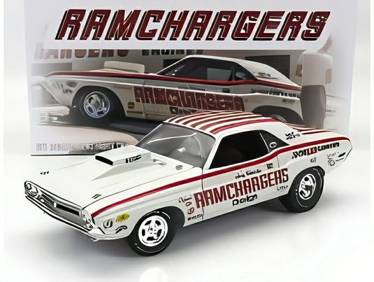 ダッジ - チャレンジャー ヘミ クーペ ロッド ショップ プロ ストック N 333 レーシング 1971 マイク フォンス - ホワイト レッド ブルー/ ACME-MODELS 1/18 324台限定ミニカー