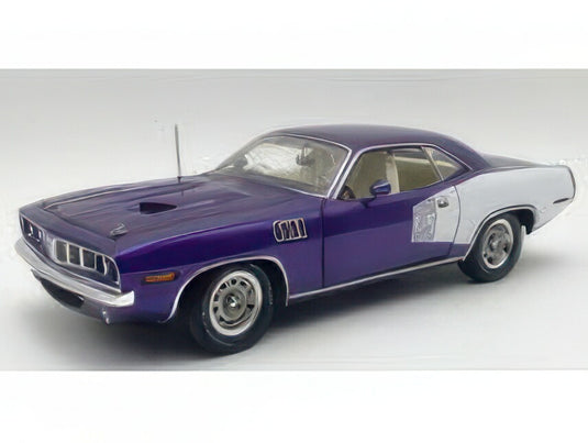 【予約】12月以降発売予定PLYMOUTH クーダ 383 クーペ 1971 パープル ホワイト/ ACME 1/18 ミニカー