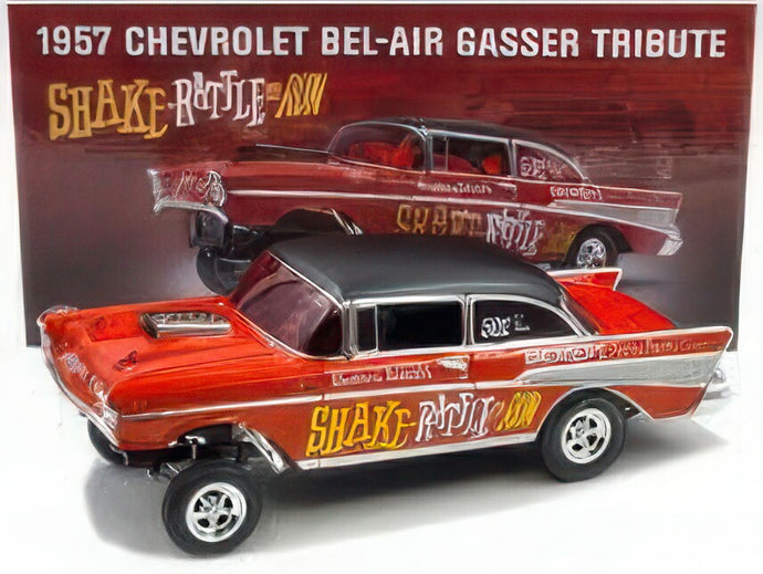 【予約】12月以降発売予定CHEVROLET ベルエア ガッサー SHAKE RATTLE & RUN 1957 レッド/ ACME 1/18 ミニカー