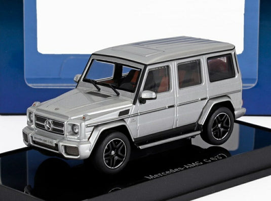 MERCEDES BENZ Gクラス G63 AMG W463 V8 BITURBO 2017 シルバー/ AUTOart 1/64 ミニカー
