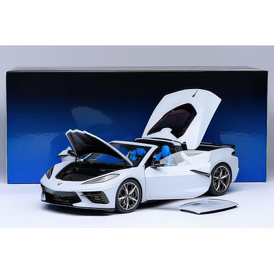 シボレー コルベット C8 Z51 スティングレイ スパイダー 2020 セラミックマトリックスグレーメタリック / AUTOart 1/18 ミニカー