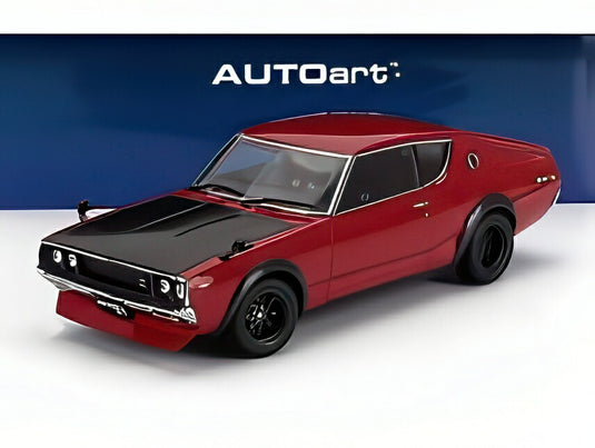 NISSAN スカイライン 2000 GT-R (KPGC110) チューンドバージョン クーペ 1973 レッドブラック/ AUTOart 1/18 ミニカー
