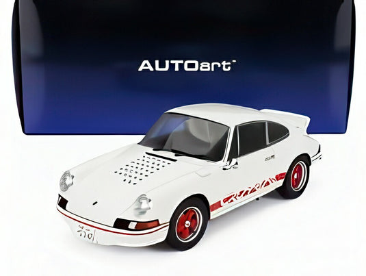 PORSCHE 911 カレラ RS 1973 サーキットの狼 早瀬左近 ホワイト/レッド/ AUTOart 1/18 ミニカー
