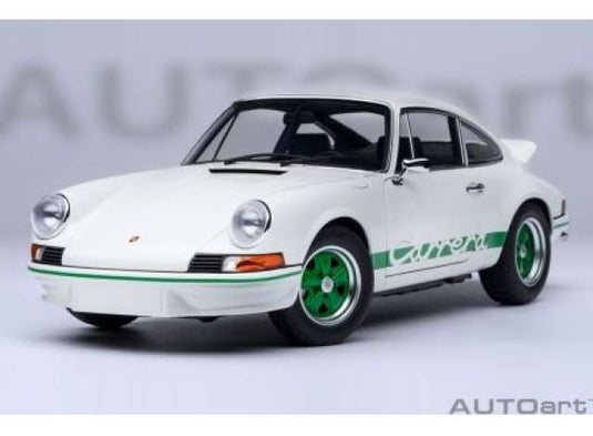 ポルシェ 911 カレラ 2.7 RS グランプリホワイト with グリーンストライプ/ AUTOart  1/18 ミニカー