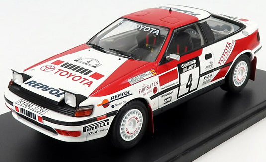 TOYOTAトヨタ セリカ GT4 1990 1000湖ラリー 優勝 CARLOS SAINZ ホワイトレッド HACHETTE-WRC-FIA-WORLD-RALLY-CHAMPIONSHIP-COLLECTION / EDICOLA 1/24 ミニカ