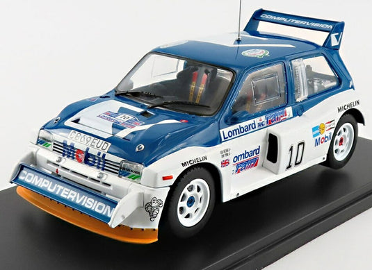 MGエムジー メトロ 6R4 1985 RACラリー T.POND ブルーホワイト HACHETTE-WRC-FIA-WORLD-RALLY-CHAMPIONSHIP-COLLECTION / EDICOLA 1/24 ミニカー