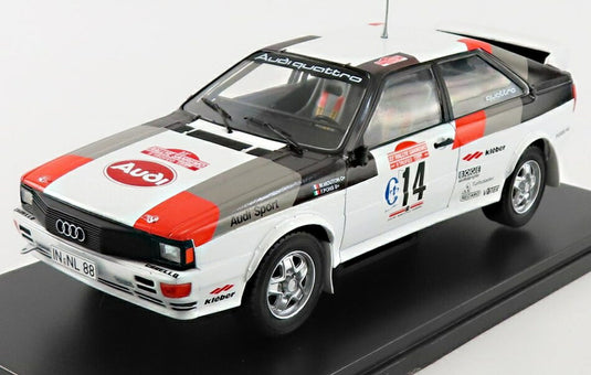 AUDIアウディ クワトロ A1 1981 サンレモラリー 優勝 MICHELE MOUTON ホワイトブラックレッド HACHETTE-WRC-FIA-WORLD-RALLY-CHAMPIONSHIP-COLLECTION / EDICOLA 1/24