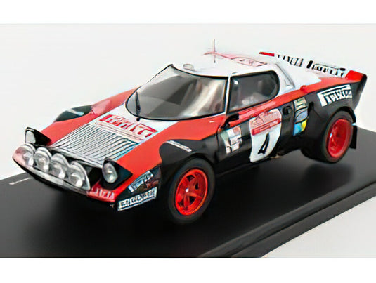 LANCIA - STRATOS HF PIRELLI N 4 RALLY SANREMO 1978 M.ALEN - I.KIVIMAKI - BLACK RED WHITE/EDICOLA 1/24ミニカー