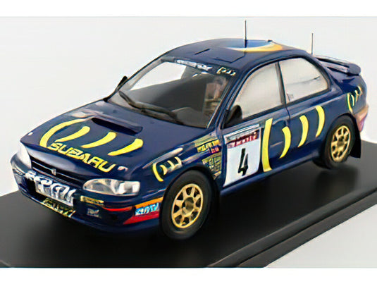 SUBARU - IMPREZA 555 N 4 RALLY RAC GB 1995 C.McRAE - D.RINGER - BLUE MET/EDICOLA 1/24ミニカー