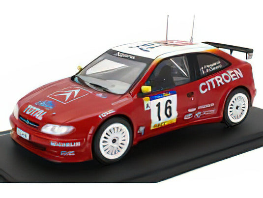 CITROEN - XSARA KIT CAR N 16 WINNER RALLY COSTA BRAVA CATALUNYA 1999 P.BUGALSKI - J.CHIARONI - RED WHITE/EDICOLA 1/24ミニカー