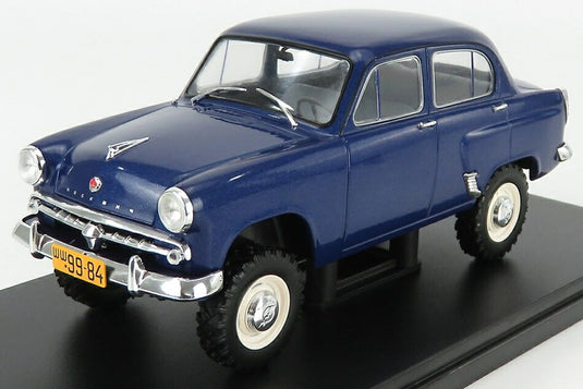 MOSKVITCHモスクヴィッチ 410 1957 ダメージブリスターボックス ブルーメタリック EAST-LEGENDARY-CARS-HACHETTE / EDICOLA 1/24 ミニカー