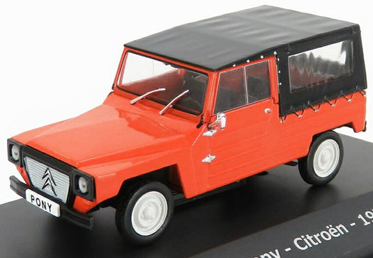 CITROENシトロエン NAMCOナムコ ポニー カブリオレ クローズド 1975 レッド ブラック HACHETTE-CLASSIC-CARS-60-70-80 / EDICOLA 1/43 ミニカー