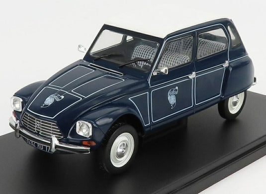 CITROENシトロエン ダイアン カバン 1977 ブルー ホワイト CITROEN-COLLECTION-HACHETTE / EDICOLA 1/24 ミニカー