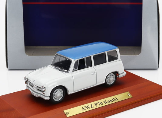 AWZエーダブルゼット P70 コンビ SW ステーションワゴン 1955 ホワイトライトブルー ATLAS-DDR-AUTO-COLLECTION / EDICOLA 1/43 ミニカー