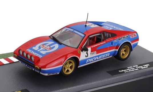 FERRARIフェラーリ 308 GTB Gr.4 ナイトバージョン N 3 1982年ラリーモンテカルロ J.C.ANDRUET レッドブルー / EDICOLA 1/43 ミニカー