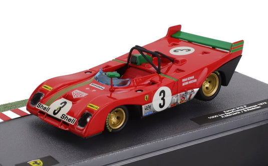 FERRARIフェラーリ 312PB No.3 優勝 スパフランコルシャン1000km 1972 レッドグリーン / EDICOLA 1/43 ミニカー
